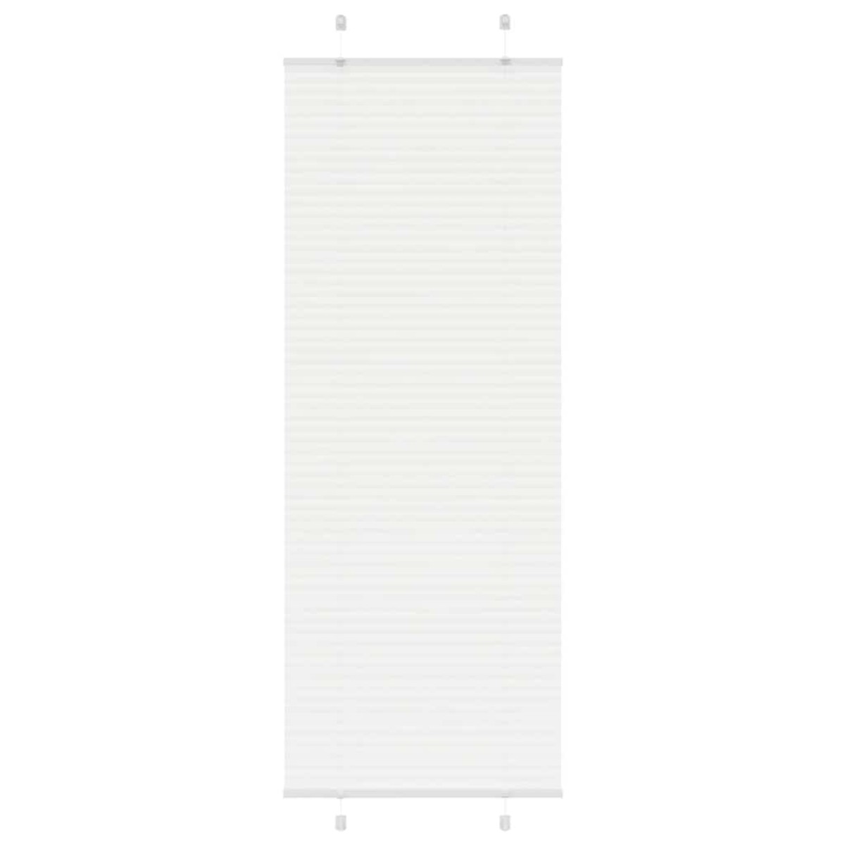vidaXL Πλισέ περσίδα Λευκό 75x200 cm Πλάτος υφάσματος 74,4 cm