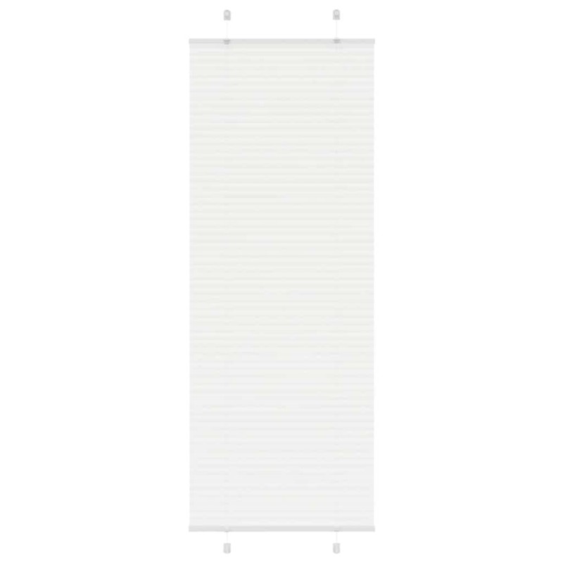 vidaXL Πλισέ περσίδα Λευκό 75x200 cm Πλάτος υφάσματος 74,4 cm