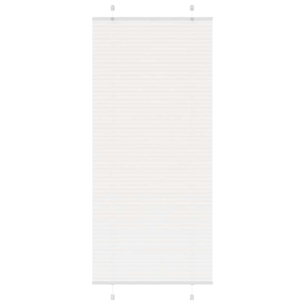 vidaXL Πλισέ περσίδα Λευκό 85x200 cm Πλάτος υφάσματος 84,4 cm