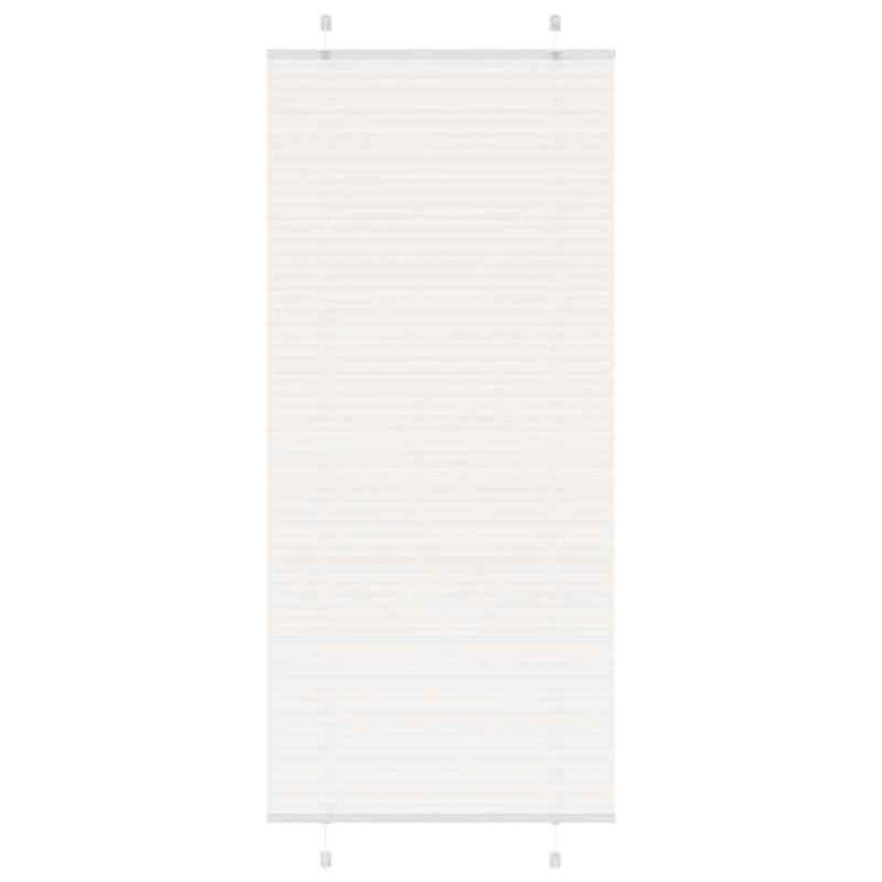 vidaXL Πλισέ περσίδα Λευκό 85x200 cm Πλάτος υφάσματος 84,4 cm