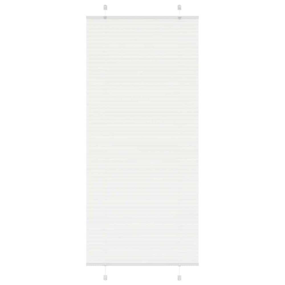 vidaXL Πλισέ περσίδα Λευκό 90x200 cm Πλάτος υφάσματος 89,4 cm