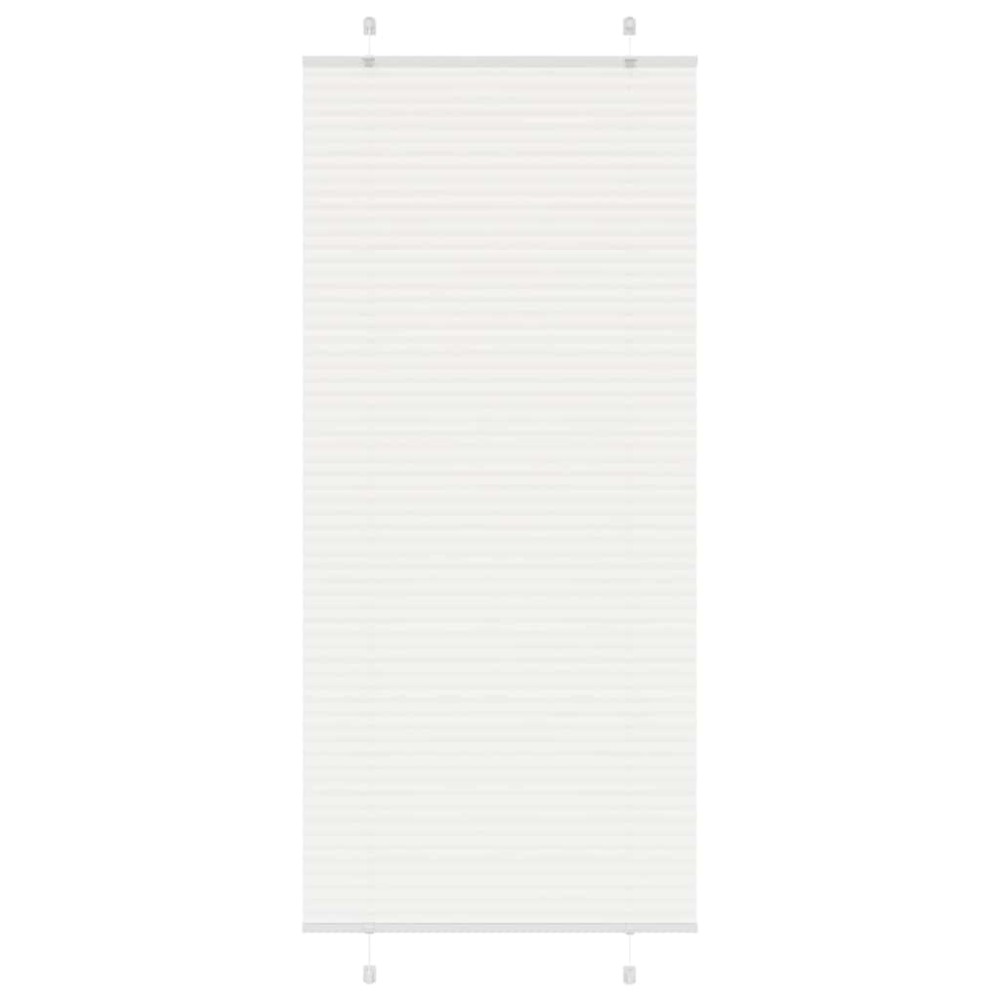 vidaXL Πλισέ περσίδα Λευκό 95x200 cm Πλάτος υφάσματος 94,4 cm