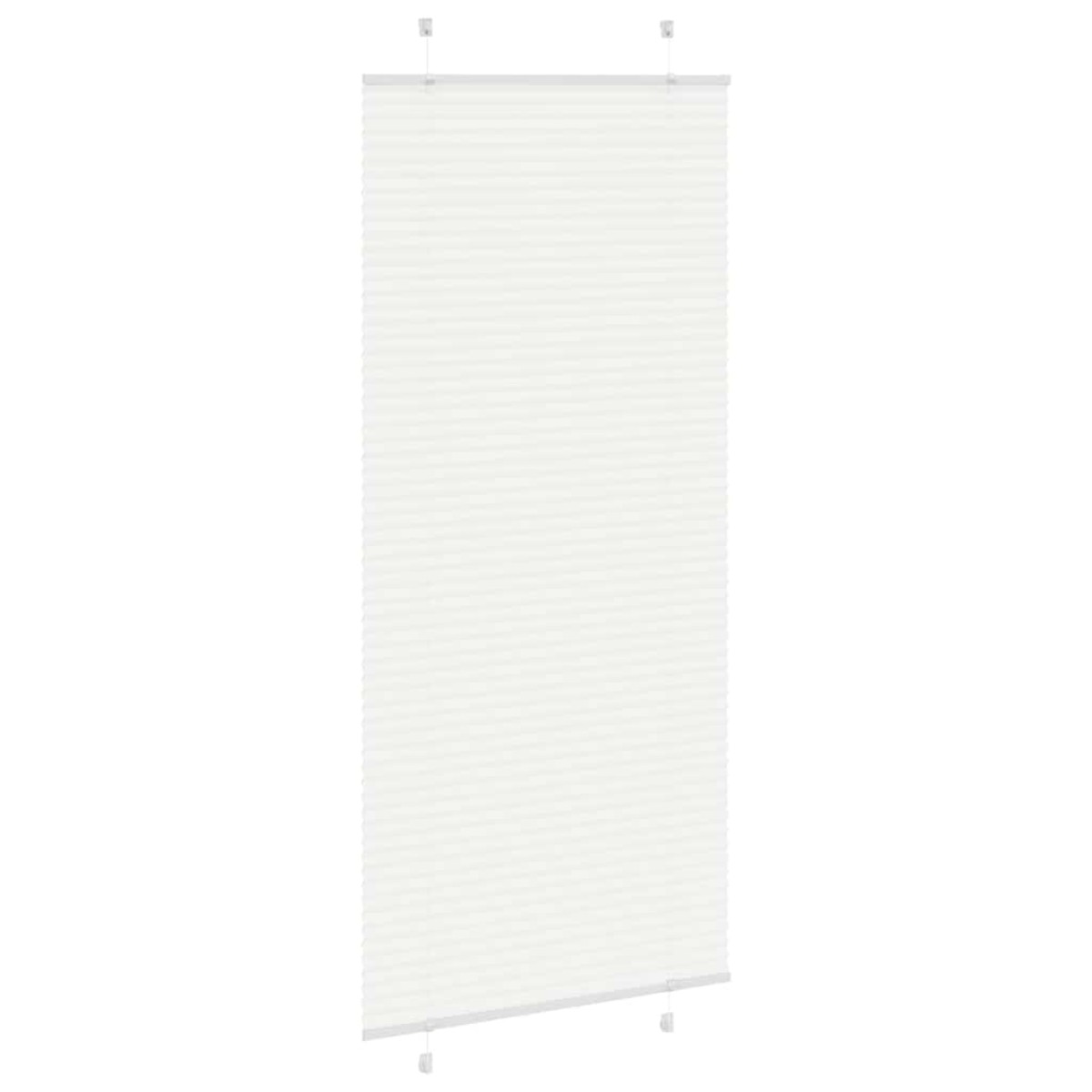 vidaXL Πλισέ περσίδα Λευκό 95x200 cm Πλάτος υφάσματος 94,4 cm