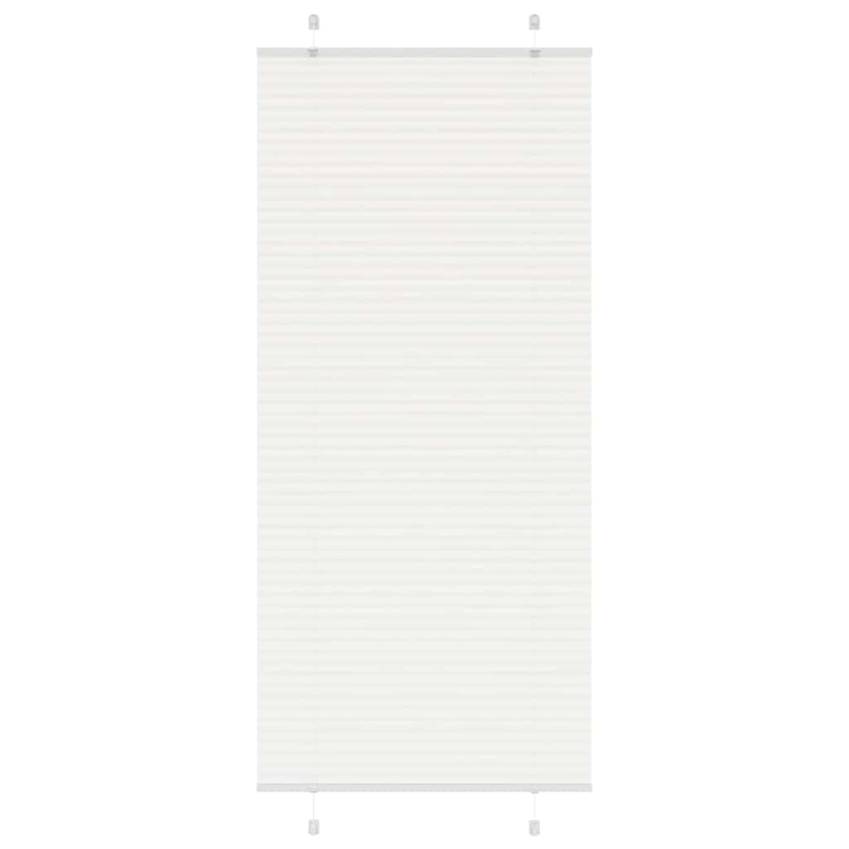 vidaXL Πλισέ περσίδα Λευκό 100x200 cm Πλάτος υφάσματος 99,4 cm