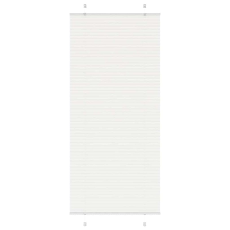 vidaXL Πλισέ περσίδα Λευκό 100x200 cm Πλάτος υφάσματος 99,4 cm