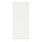 vidaXL Πλισέ περσίδα Λευκό 100x200 cm Πλάτος υφάσματος 99,4 cm