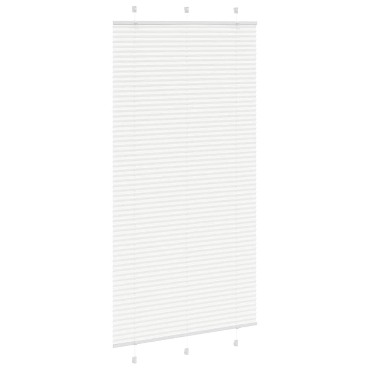 vidaXL Πλισέ περσίδα Λευκό 105x200 cm Πλάτος υφάσματος 104,4 cm