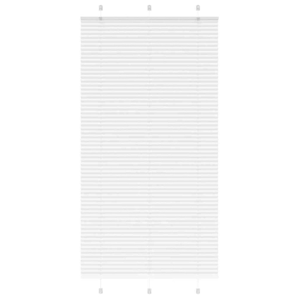 vidaXL Πλισέ περσίδα Λευκό 110x200 cm Πλάτος υφάσματος 109,4 cm