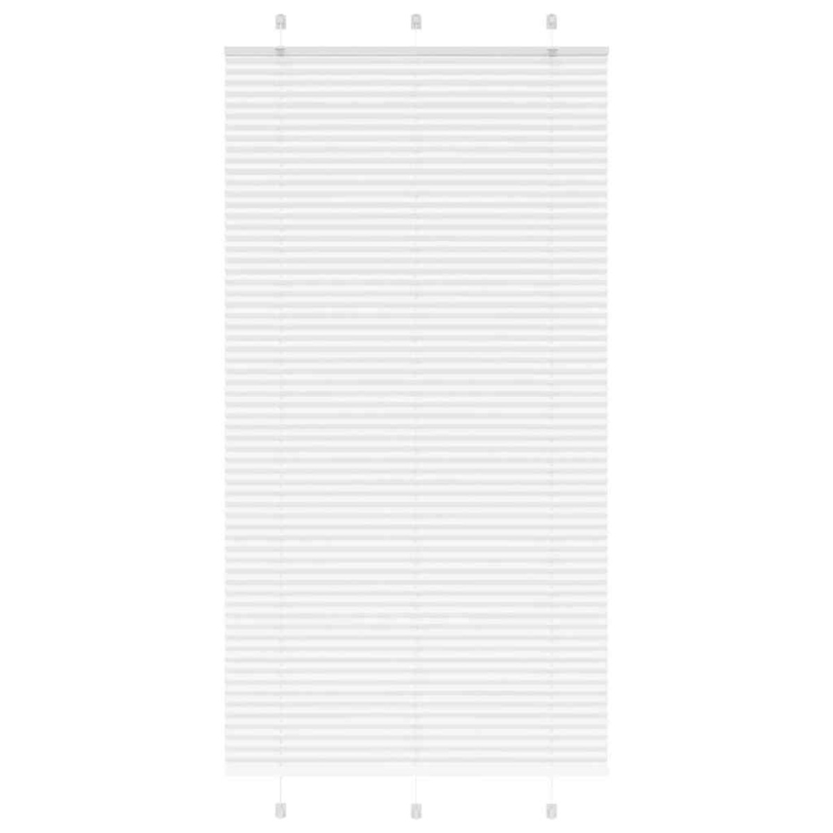vidaXL Πλισέ περσίδα Λευκό 110x200 cm Πλάτος υφάσματος 109,4 cm
