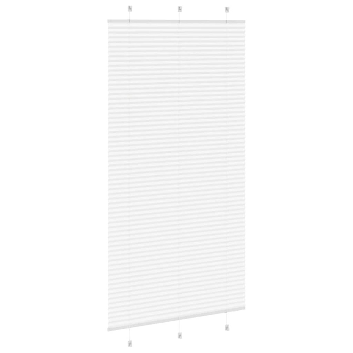 vidaXL Πλισέ περσίδα Λευκό 110x200 cm Πλάτος υφάσματος 109,4 cm