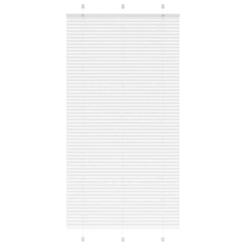 vidaXL Πλισέ περσίδα Λευκό 110x200 cm Πλάτος υφάσματος 109,4 cm