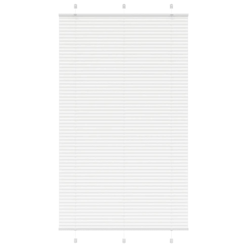 vidaXL Πλισέ περσίδα Λευκό 115x200 cm Πλάτος υφάσματος 114,4 cm