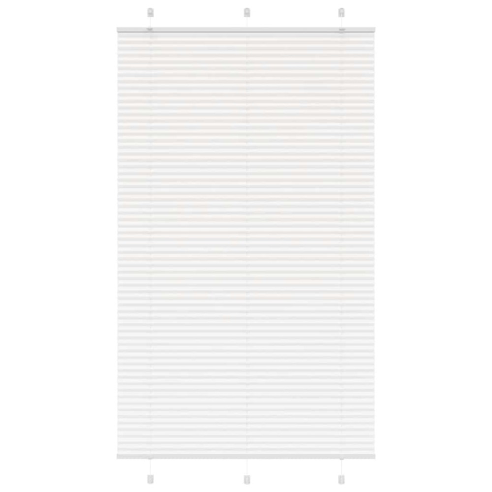 vidaXL Πλισέ περσίδα Λευκό 120x200 cm Πλάτος υφάσματος 119,4 cm