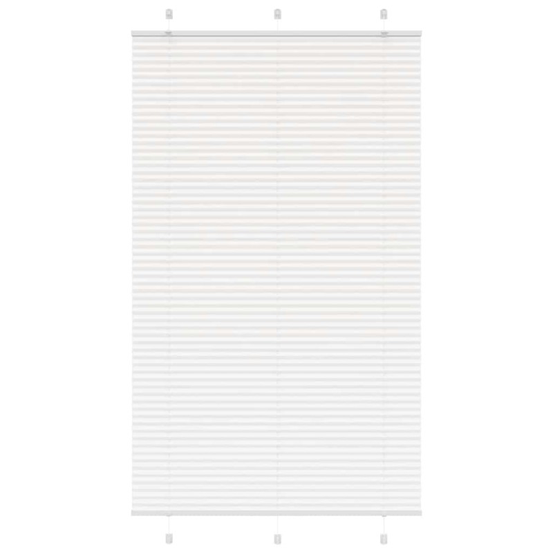 vidaXL Πλισέ περσίδα Λευκό 120x200 cm Πλάτος υφάσματος 119,4 cm