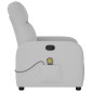 vidaXL καρέκλα ανάκλισης μασάζ Cloud Grey Fabric