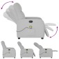 vidaXL καρέκλα ανάκλισης μασάζ Cloud Grey Fabric