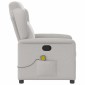 vidaXL καρέκλα ανάκλισης μασάζ Cloud Grey Fabric