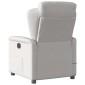 vidaXL καρέκλα ανάκλισης μασάζ Cloud Grey Fabric