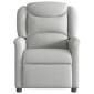 vidaXL καρέκλα ανάκλισης μασάζ Cloud Grey Fabric