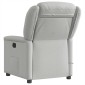 vidaXL καρέκλα ανάκλισης μασάζ Cloud Grey Fabric