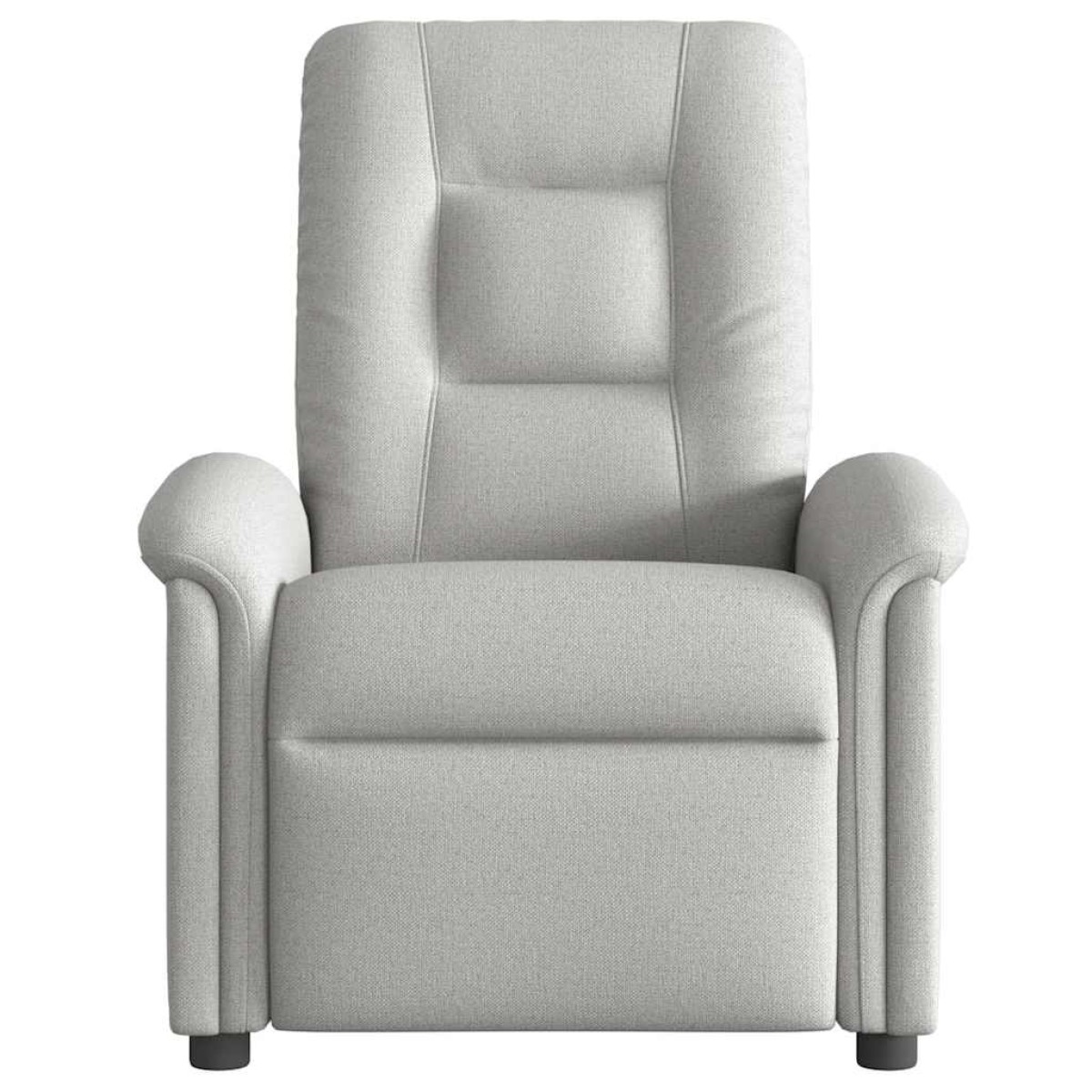 vidaXL καρέκλα ανάκλισης μασάζ Cloud Grey Fabric