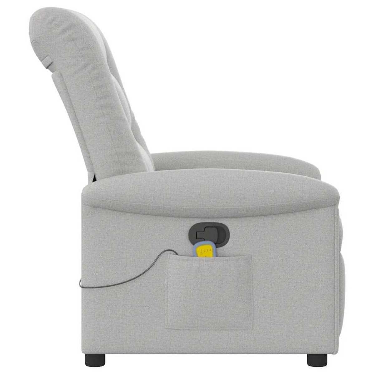 vidaXL καρέκλα ανάκλισης μασάζ Cloud Grey Fabric