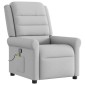 vidaXL καρέκλα ανάκλισης μασάζ Cloud Grey Fabric