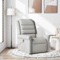 vidaXL καρέκλα ανάκλισης μασάζ Cloud Grey Fabric