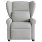 vidaXL καρέκλα ανάκλισης μασάζ Cloud Grey Fabric