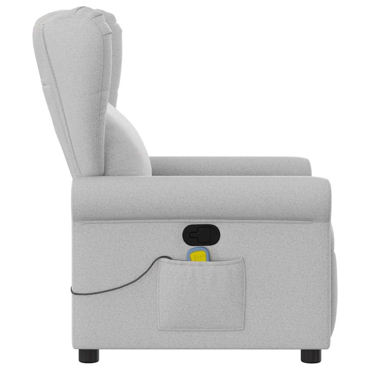 vidaXL καρέκλα ανάκλισης μασάζ Cloud Grey Fabric