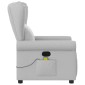 vidaXL καρέκλα ανάκλισης μασάζ Cloud Grey Fabric