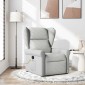 vidaXL καρέκλα ανάκλισης μασάζ Cloud Grey Fabric