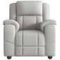 vidaXL καρέκλα ανάκλισης μασάζ Cloud Grey Fabric