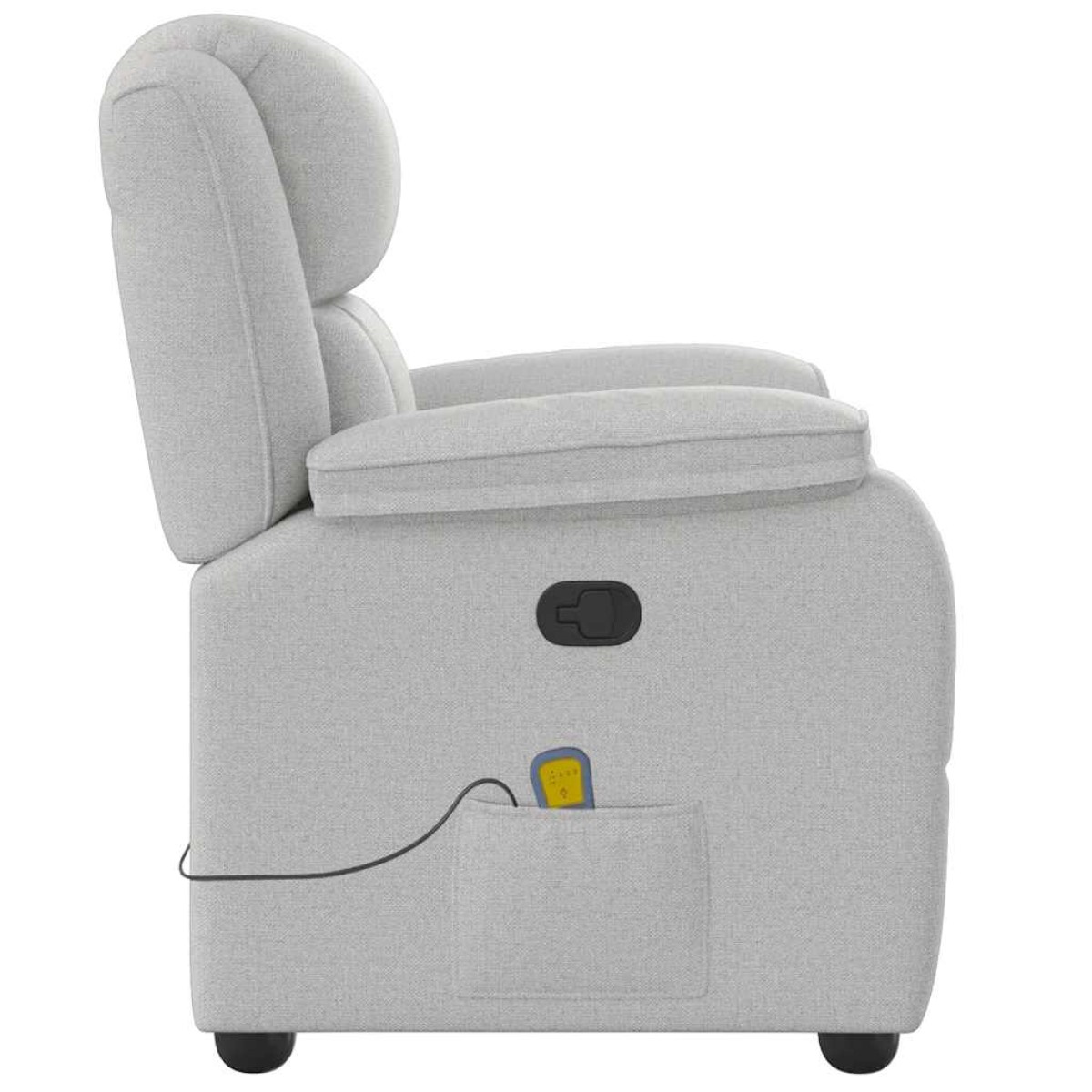 vidaXL καρέκλα ανάκλισης μασάζ Cloud Grey Fabric