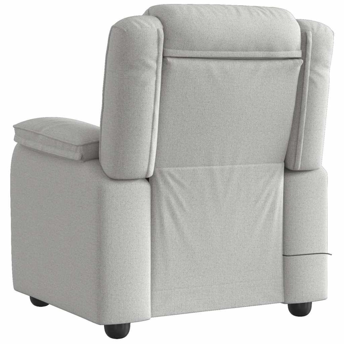 vidaXL καρέκλα ανάκλισης μασάζ Cloud Grey Fabric