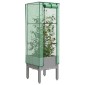 vidaXL Ζαρντινιέρα Υπερυψ. Κάλυμμα Θερμοκηπίου Όψη Ρατάν 40x40x140 εκ.