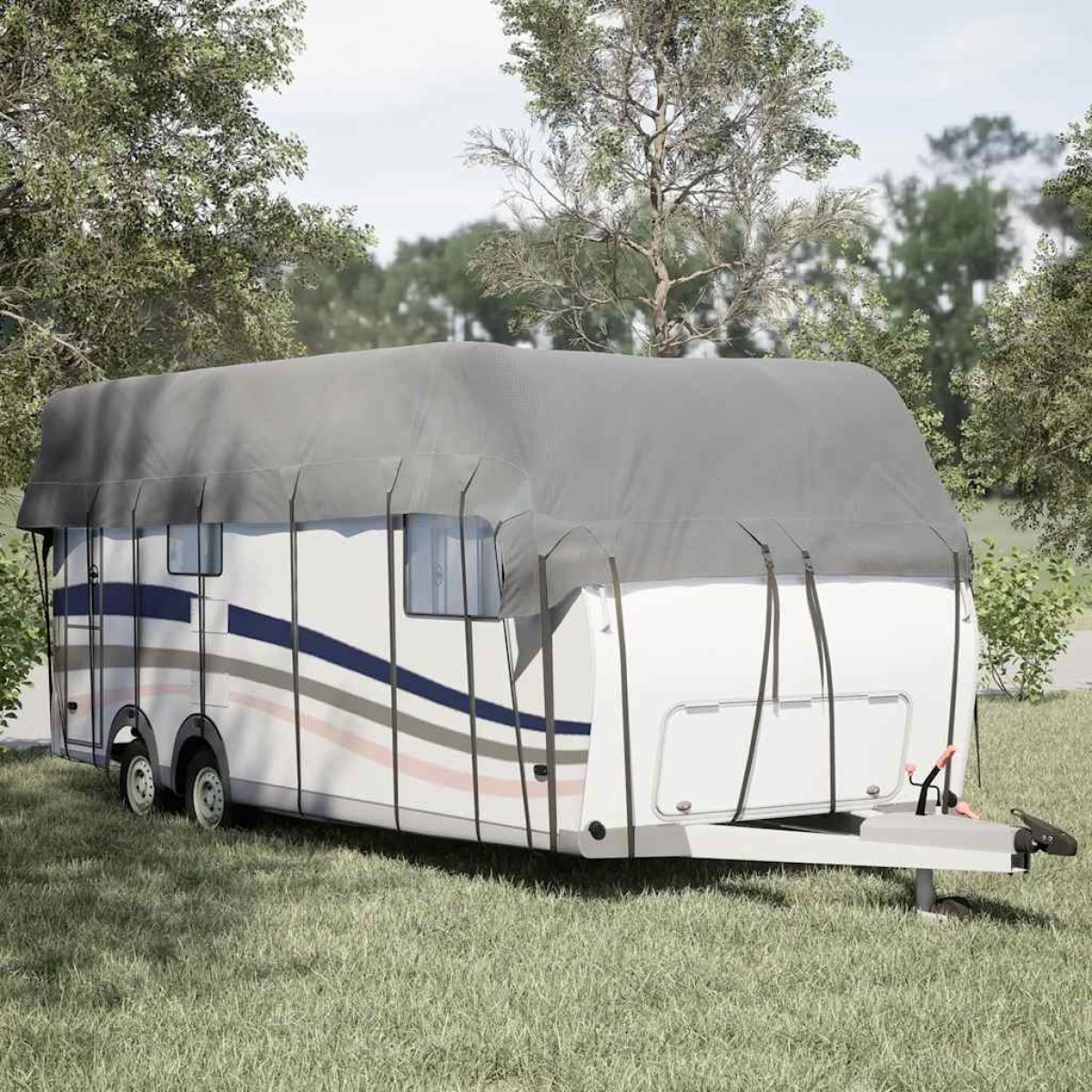 vidaXL Κάλυψη οροφής τροχόσπιτου Γκρι 700x300 cm Μη υφασμένο ύφασμα
