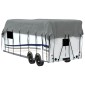 vidaXL Κάλυψη οροφής τροχόσπιτου Γκρι 700x300 cm Μη υφασμένο ύφασμα