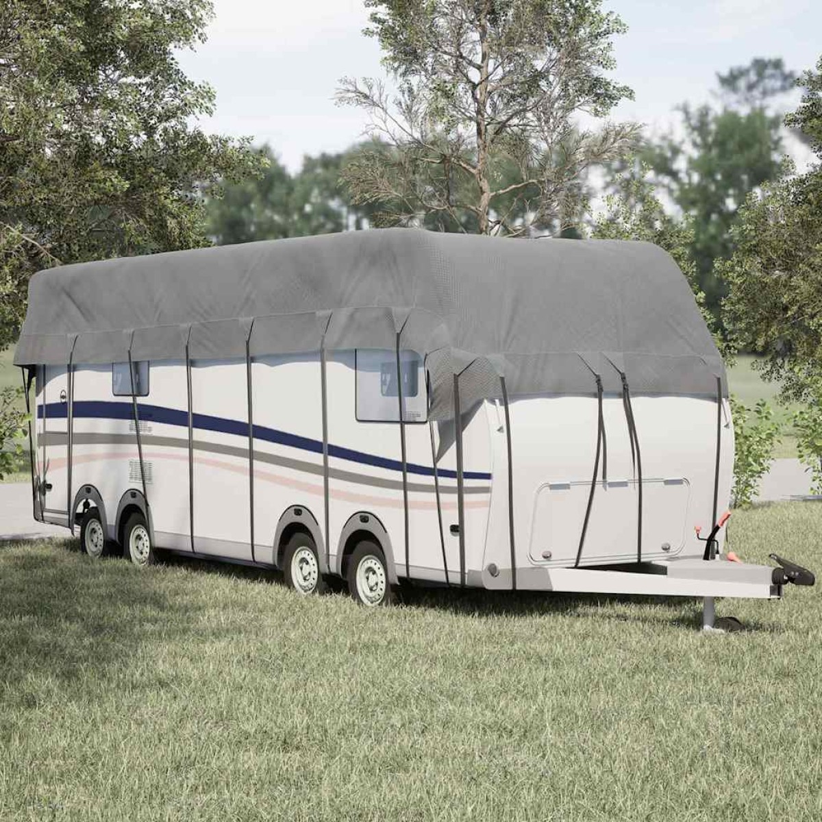 vidaXL Κάλυψη οροφής τροχόσπιτου Γκρι 900x300 cm Μη υφασμένο ύφασμα