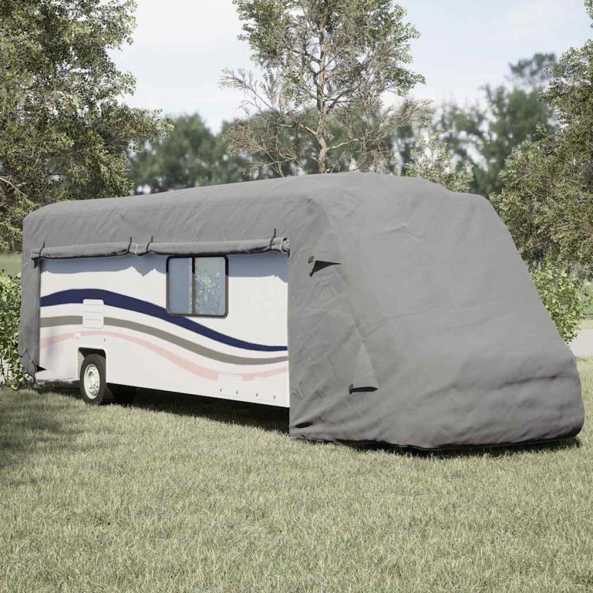 vidaXL Καλύμματα αυτοκινούμενων γκρι 870x235x275 cm μη υφασμένο ύφασμα