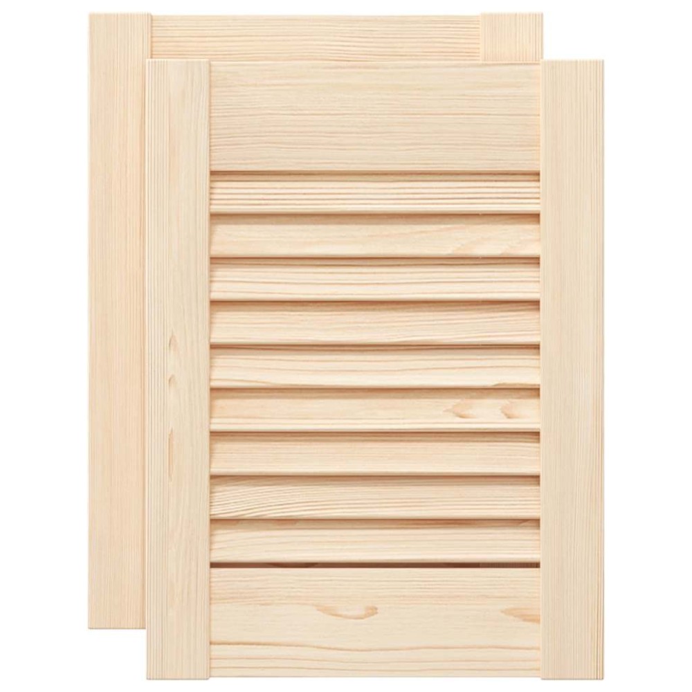 vidaXL Πόρτες ντουλαπιών Louvred Design 2 τεμάχια 39,5x29,5 cm