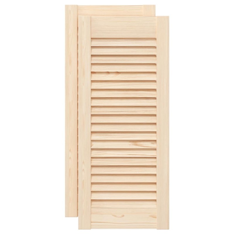 vidaXL Πορτάκια με Περσίδες 2 Τεμ. 69x29,5 εκ. από Μασίφ Ξύλο Πεύκου