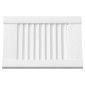 vidaXL Πόρτες ντουλαπιών Louvred Design 2 τεμάχια Λευκό 39,5x29,5 cm