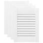 vidaXL Πόρτες ντουλαπιών Louvred Design 4 τεμάχια Λευκό 39,5x29,5 cm