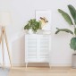 vidaXL Πόρτες ντουλαπιών Louvred Design 2 τεμάχια Λευκό 61,5x29,5 cm
