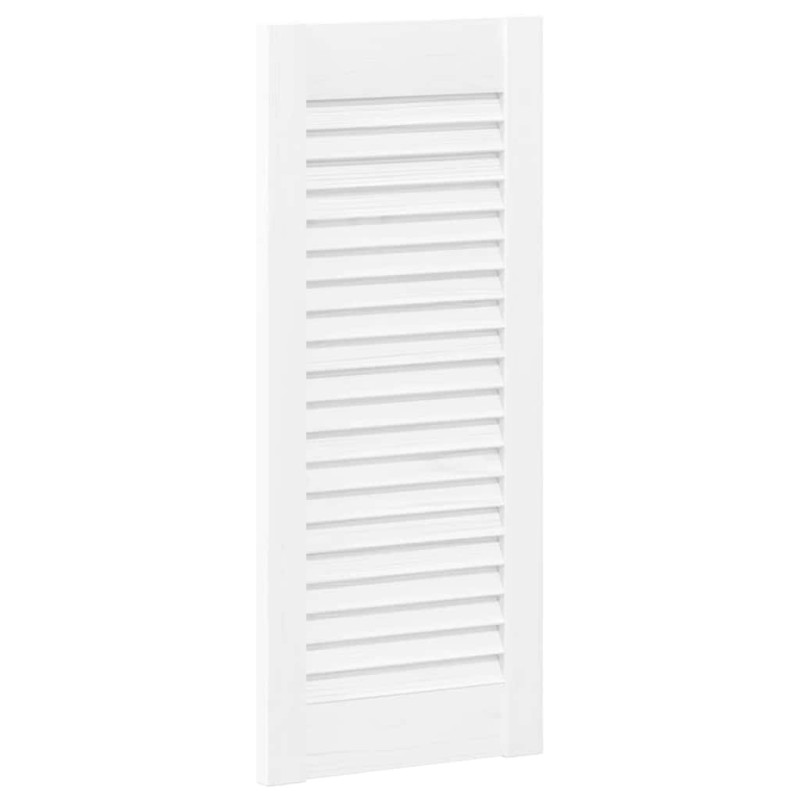 vidaXL Πόρτες ντουλαπιών Louvred Design 4 τεμάχια Λευκό 61,5x29,5 cm