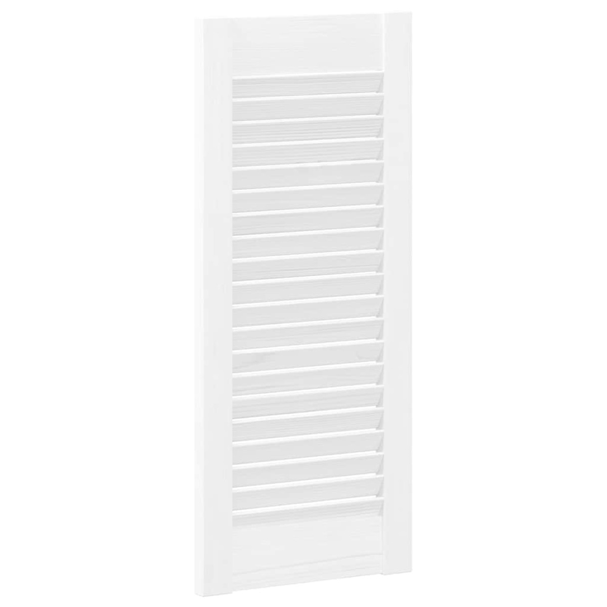 vidaXL Πόρτες ντουλαπιών Louvred Design 4 τεμάχια Λευκό 61,5x29,5 cm