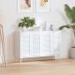 vidaXL Πόρτες ντουλαπιών Louvred Design 4 τεμάχια Λευκό 61,5x29,5 cm