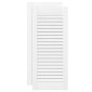 vidaXL Πόρτες ντουλαπιών Louvred Design 2 τεμάχια Λευκό 69x29,5 cm