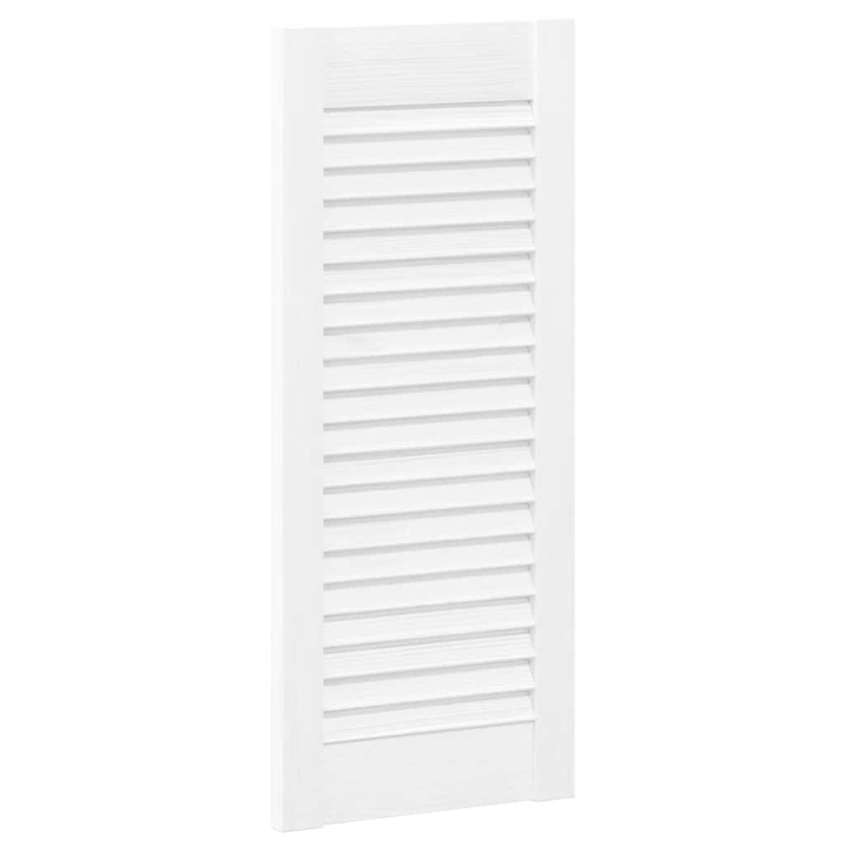 vidaXL Πόρτες ντουλαπιών Louvred Design 2 τεμάχια Λευκό 69x29,5 cm